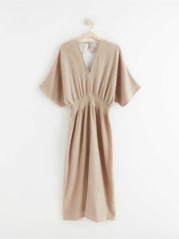 Crinkled cotton dress - 8384972-6402