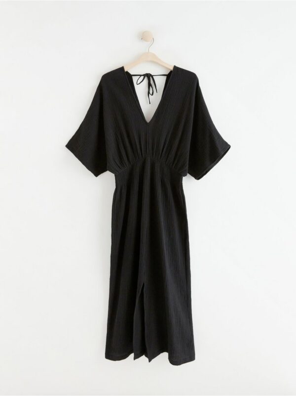 Crinkled cotton dress - 8384972-80