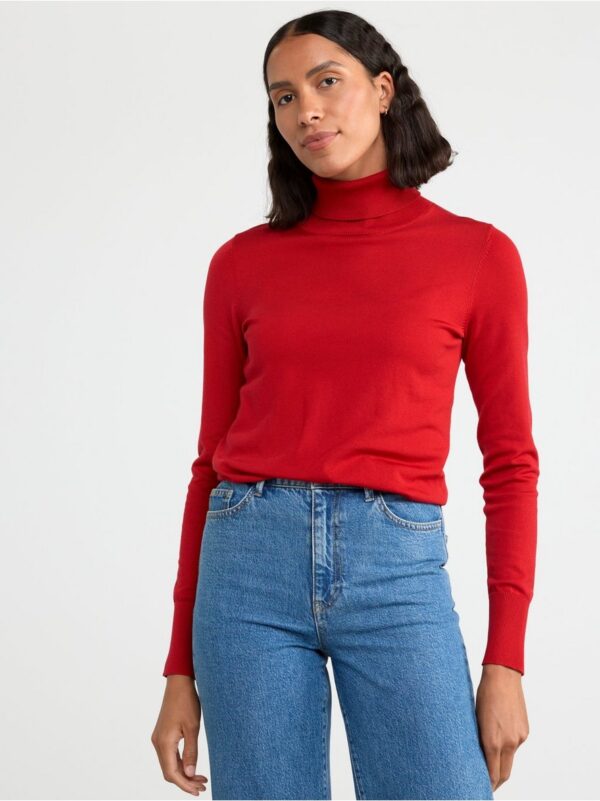 Fine-knit roll neck top - 8385452-7251