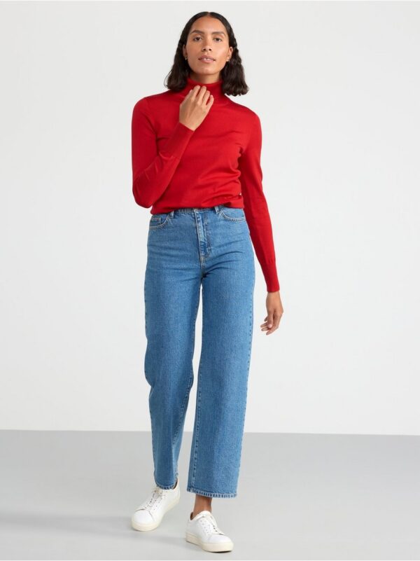 Fine-knit roll neck top - 8385452-7251