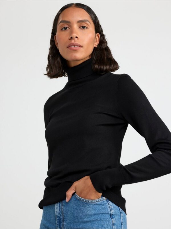 Fine-knit roll neck top - 8385452-80