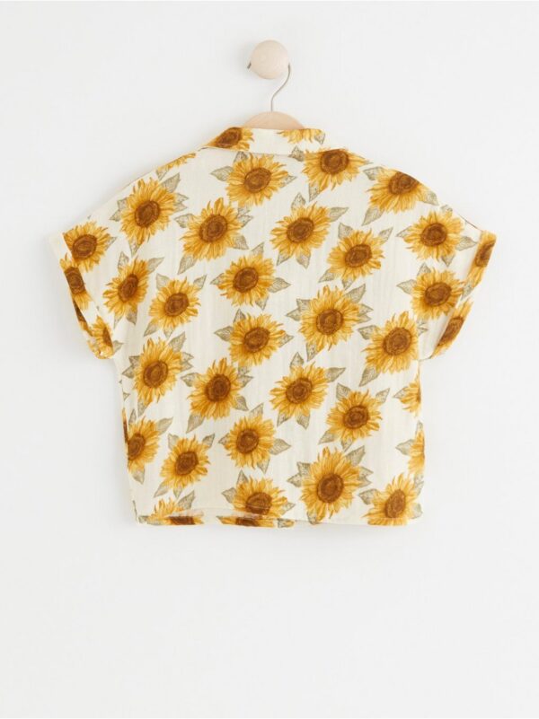 Short sleeve shirt with sunflowers - 8387236-300