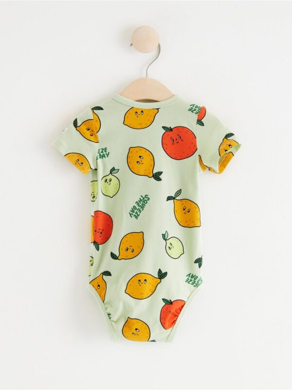 Wrap bodysuit with citrus fruits - 8390808-1544