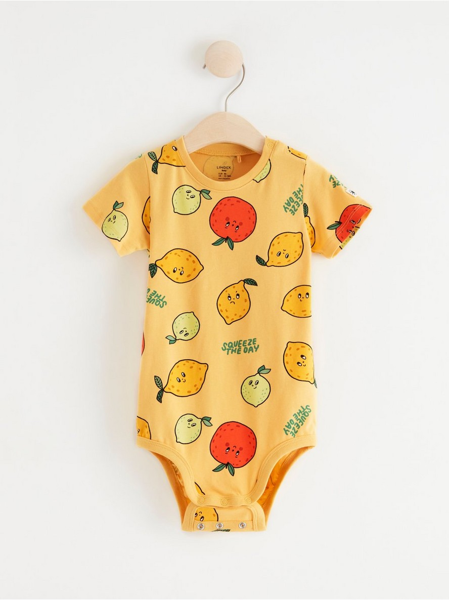 Bodi – Short sleeve bodysuit with citrus fruits