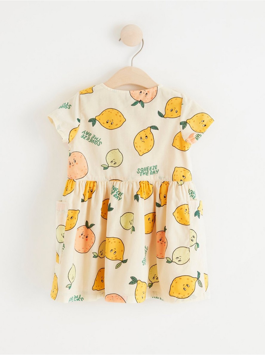 Short sleeve dress with lemons - 8390929-1230