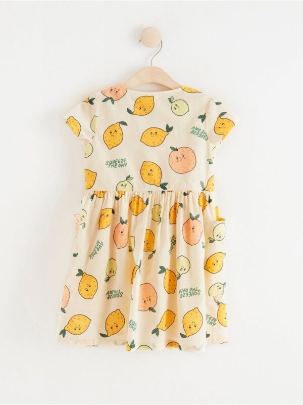 Short sleeve dress with lemons - 8390930-1230