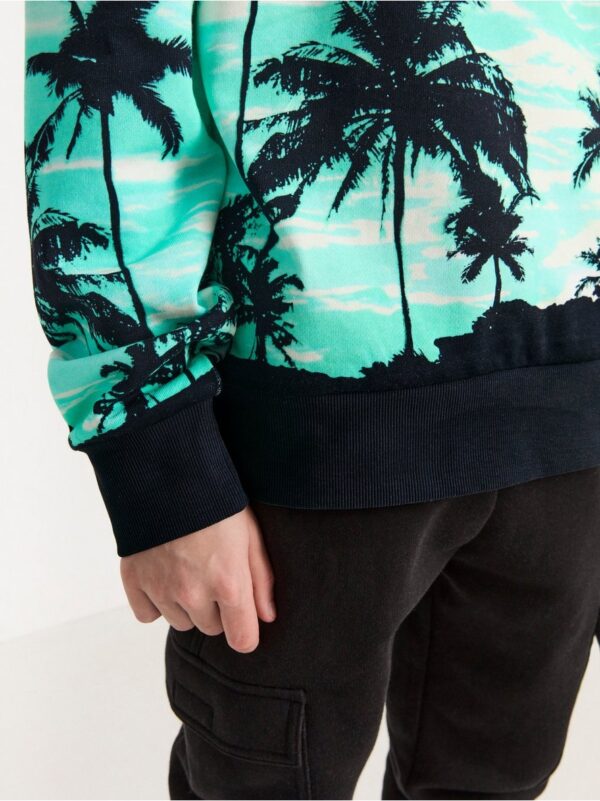 Sweatshirt with palm trees - 8391090-5613