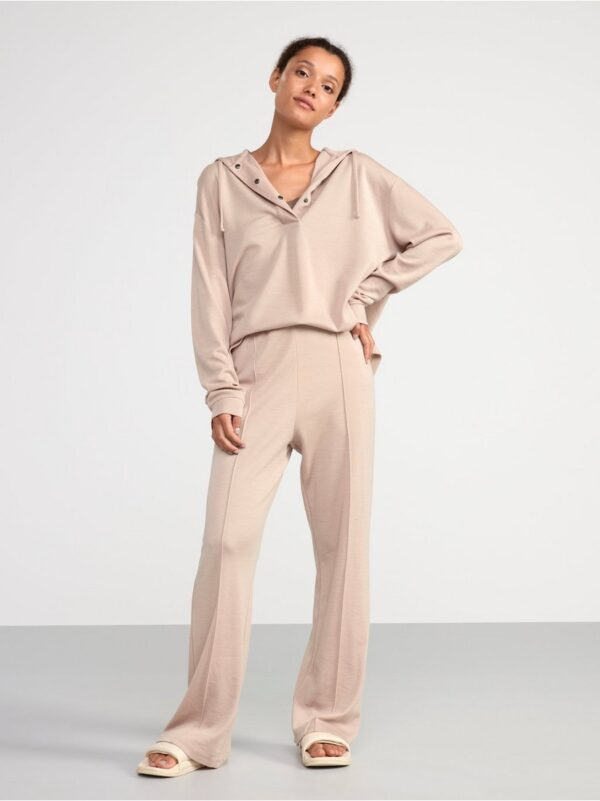 Wide merino wool trousers - 8391163-9969