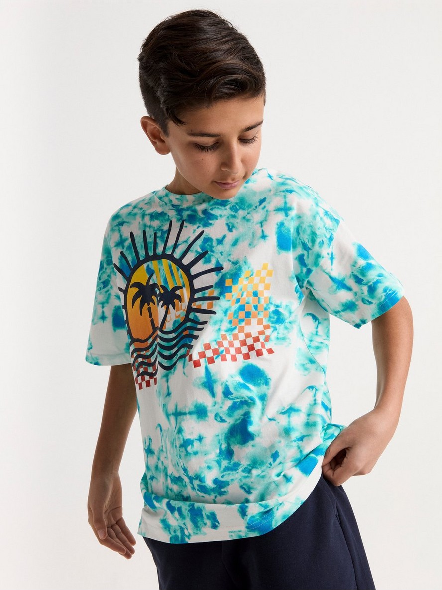 Majica – Tie-dye t-shirt with print