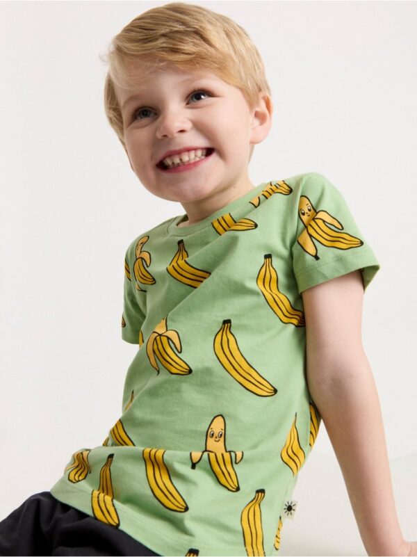 Short sleeve top with bananas - 8392595-1588