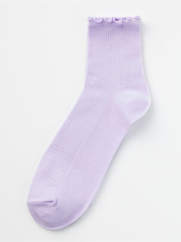 Socks with frill trim - 8393087-4410