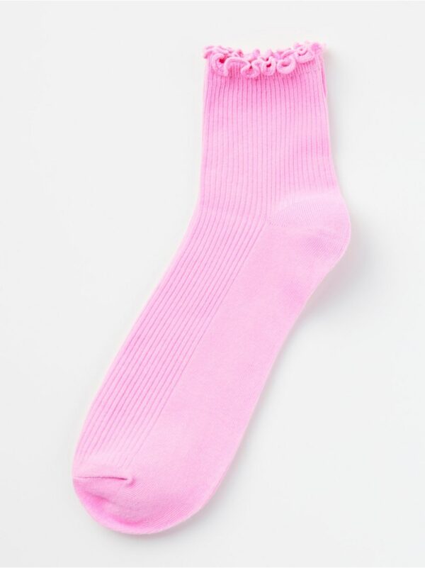 Socks with frill trim - 8393087-6665