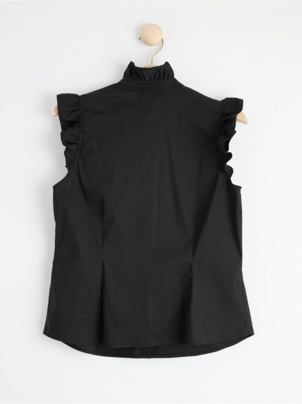 Sleeveless blouse with frills - 8393814-80
