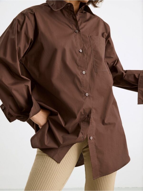 Oversized cotton shirt - 8395259-215