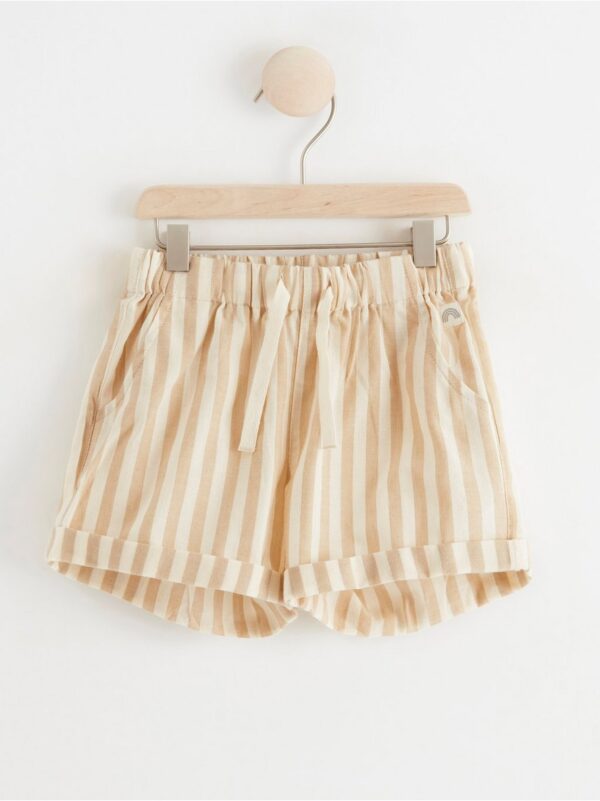 Striped cotton shorts - 8395958-7603