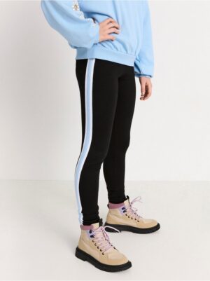 Leggings with side stripes - 8398305-8838