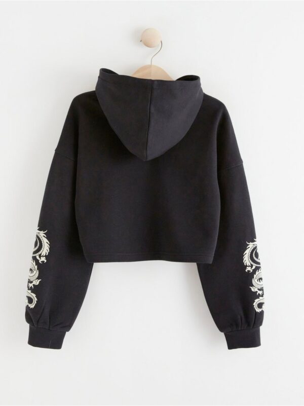 Cropped hoodie with brushed inside - 8398316-80