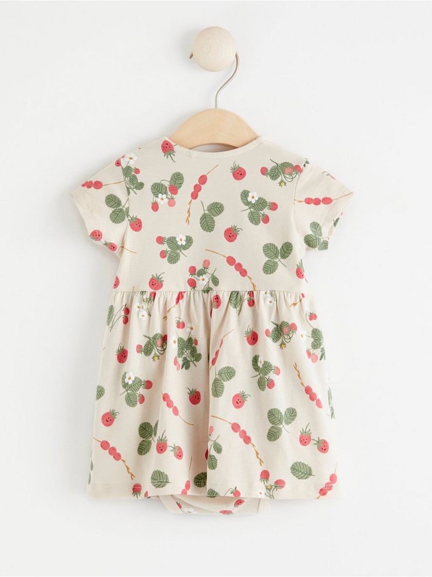 Short sleeve dress with bodysuit and flowers - 8399923-1230