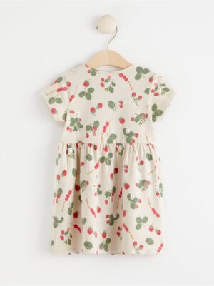 Short sleeve jersey dress with flowers - 8399924-1230