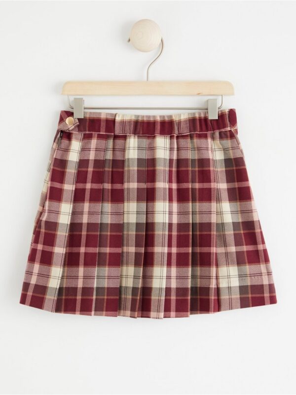 Pleated checked skirt - 8399992-8915