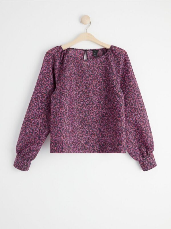 Floral long sleeve blouse - 8400028-80