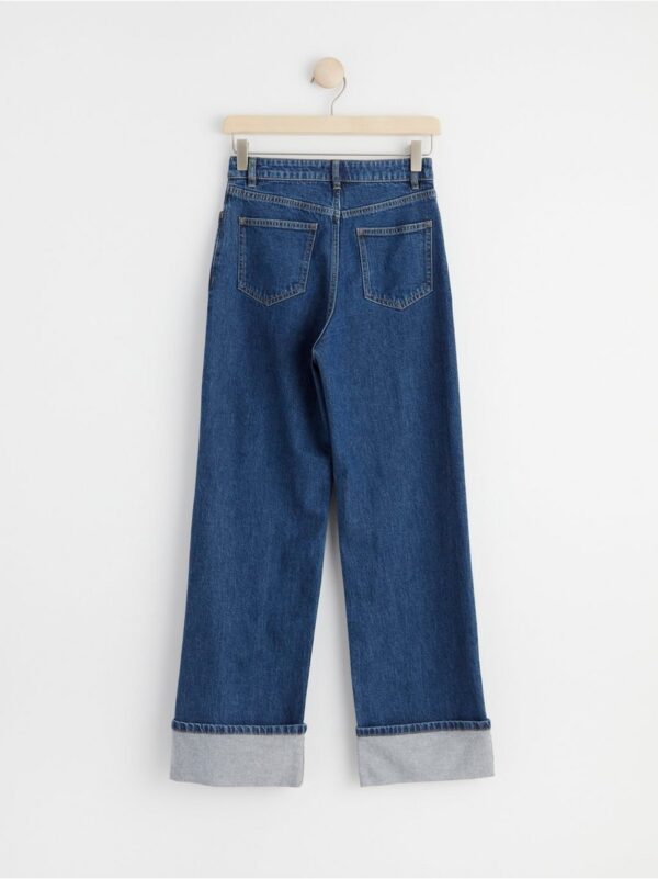 VANJA Wide high waist jeans with folded leg - 8400957-822
