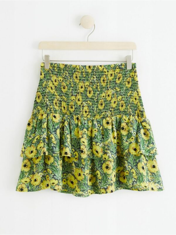 Chiffon skirt with smock - 8404634-7192