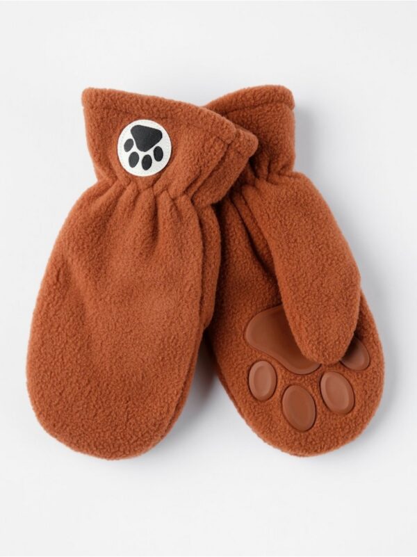 Fleece mittens with antislip palms - 8405606-1271