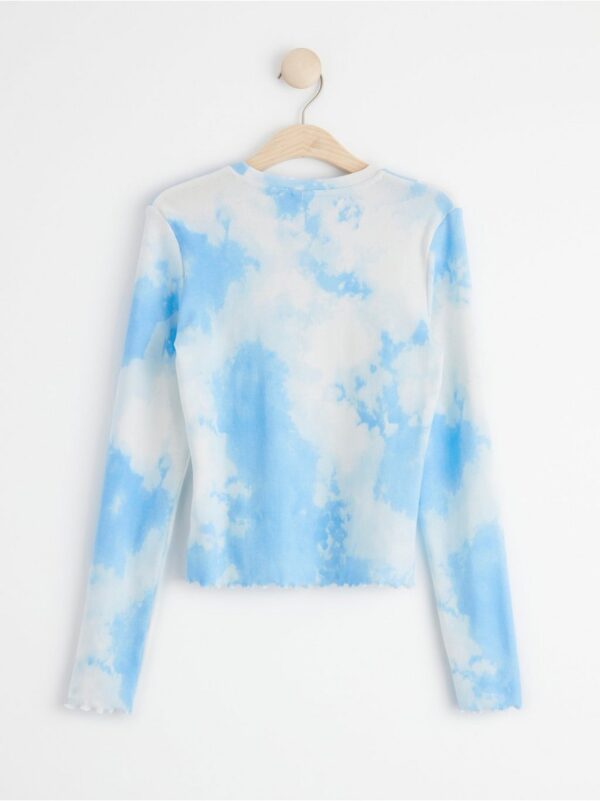 Long sleeve ribbed top with tie dye - 8406726-2666