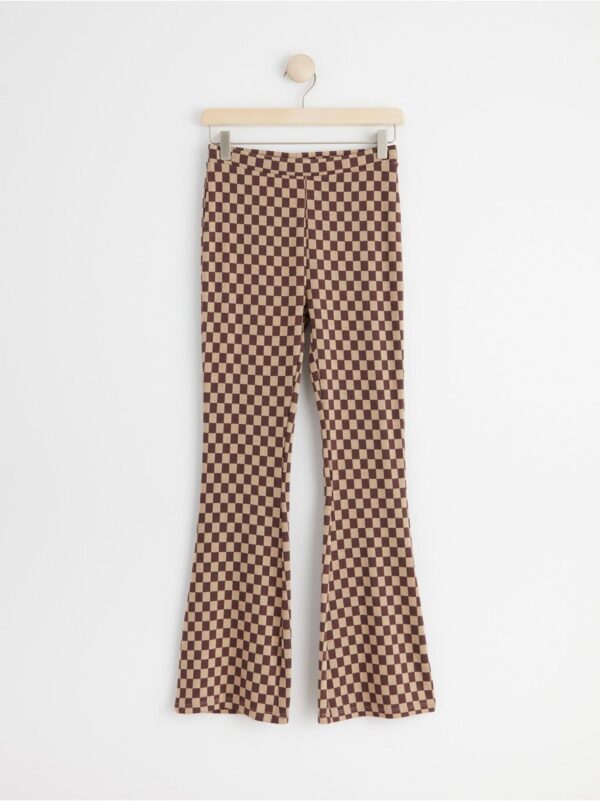 Flared checked trousers - 8406732-7603