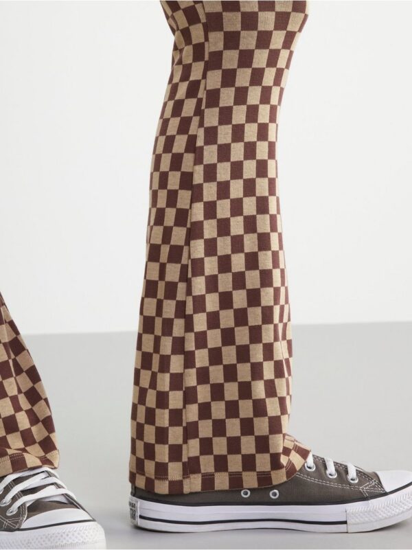 Flared checked trousers - 8406732-7603