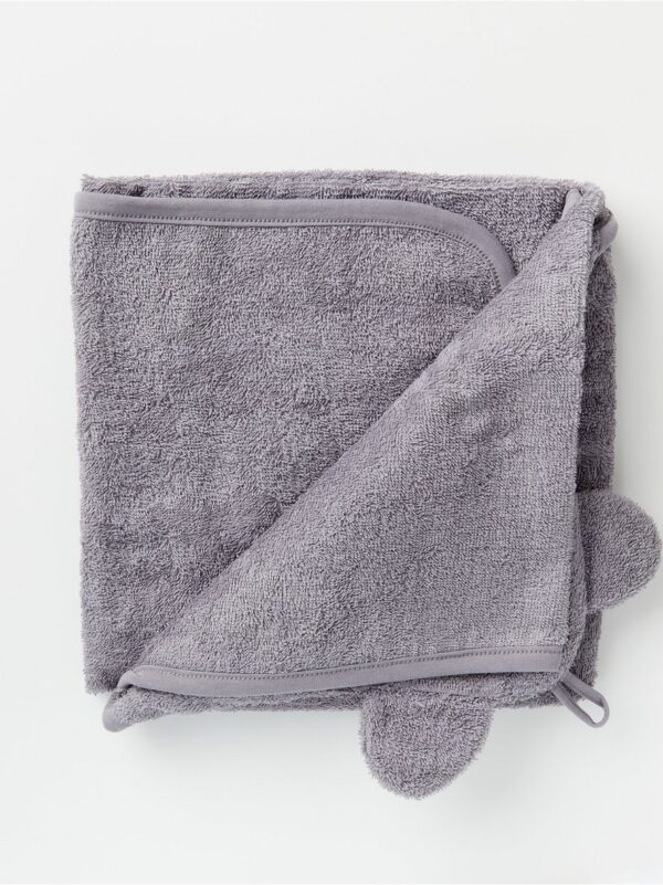 Terry bath towel with hood - 8408253-8631