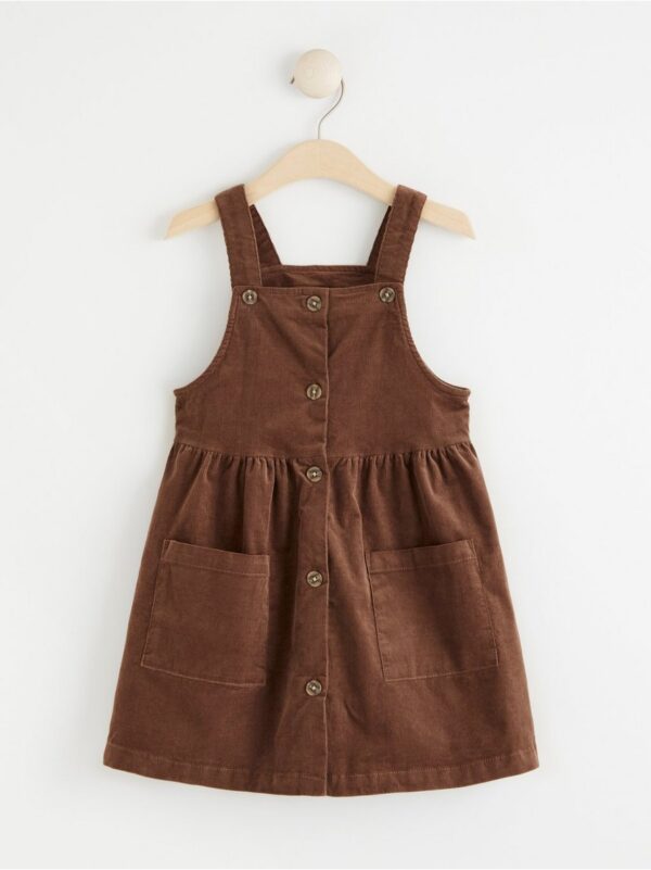 Corduroy dungaree dress - 8408776-3084