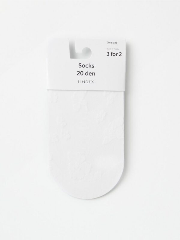 20 denier socks with flowers - 8408811-70
