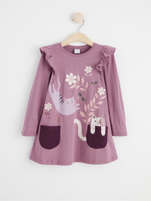 Long sleeve tunic with cats - 8411562-9438
