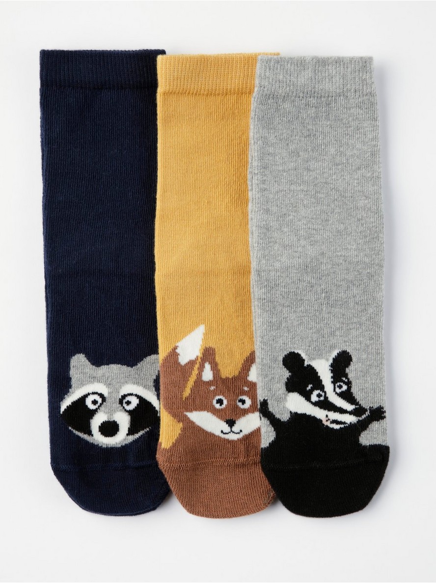 Carape – 3-pack socks with animals and antislip