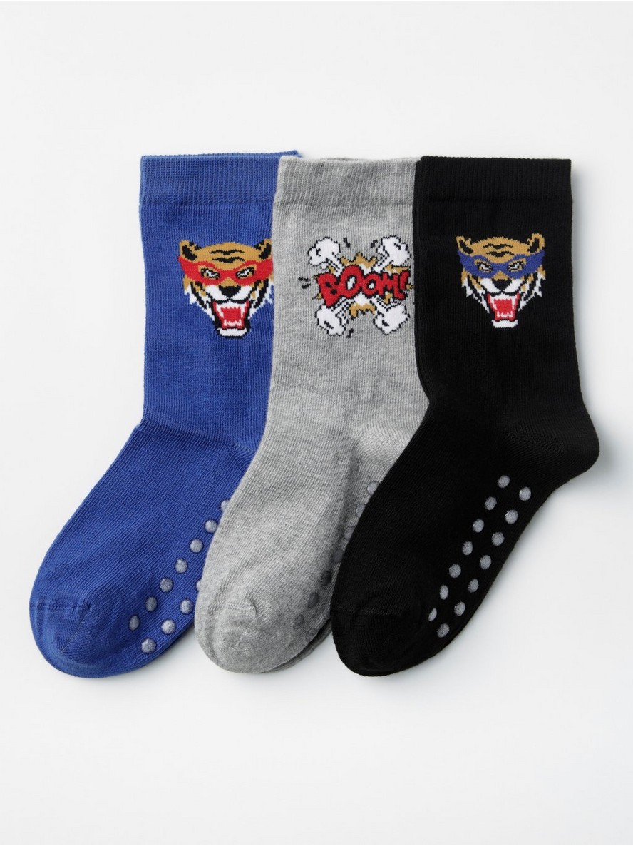 3-pack socks with antislip and super heroes - 8414541-7290