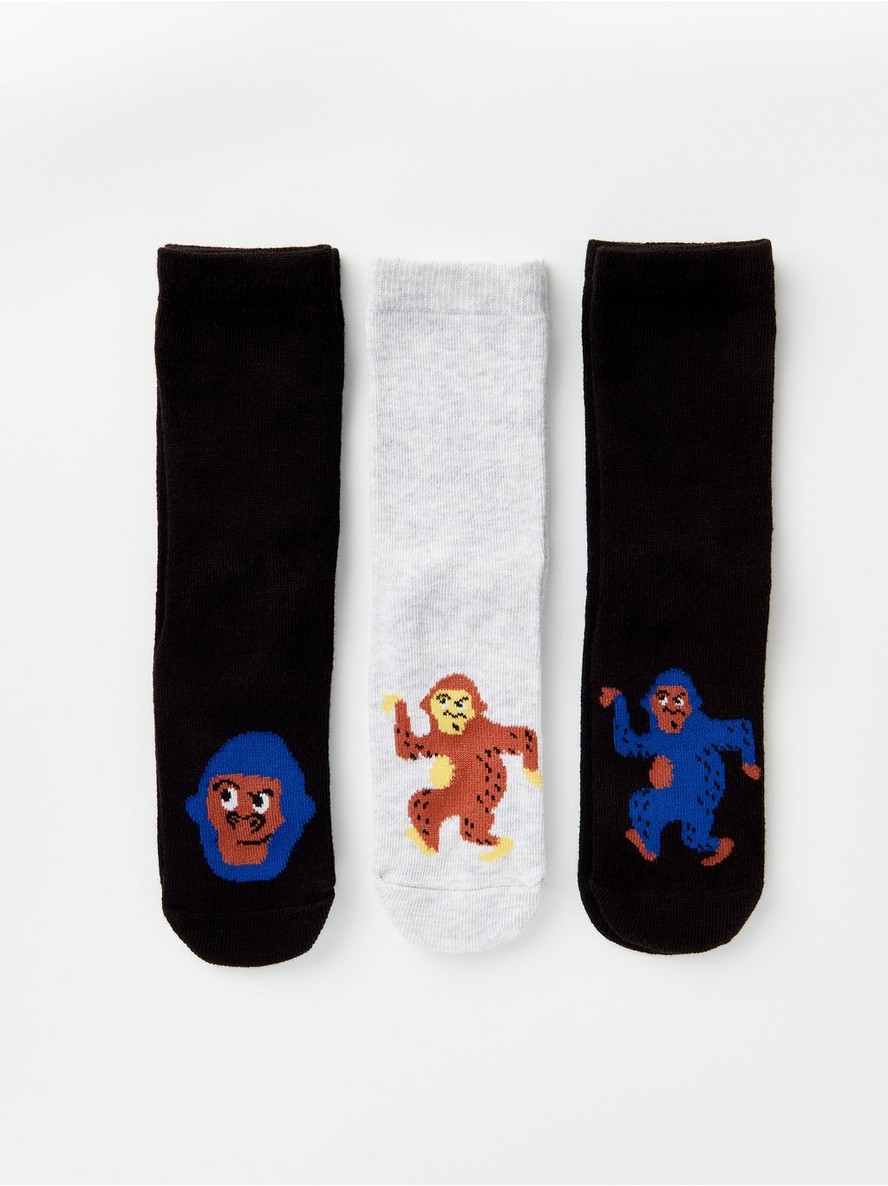 Carape – 3-pack socks with monkeys