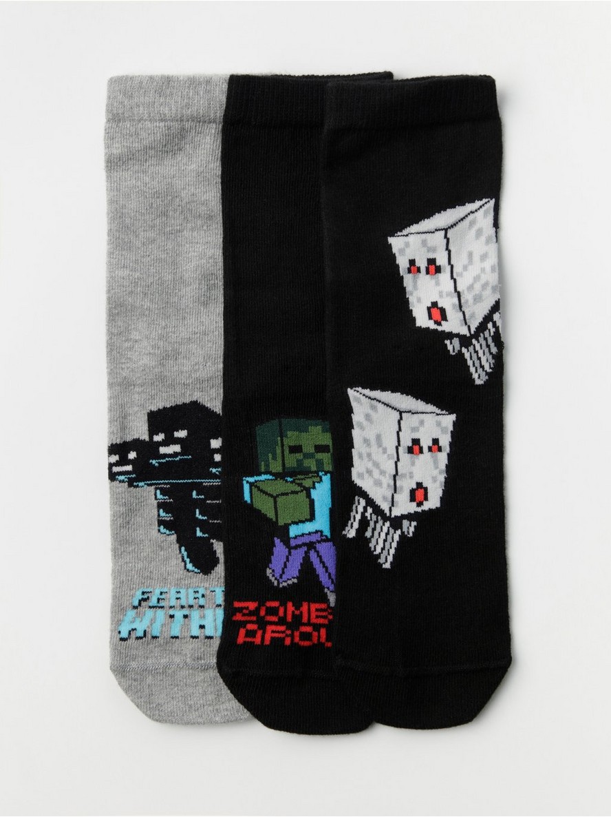 3-pack socks with Minecraft motif - 8414603-80
