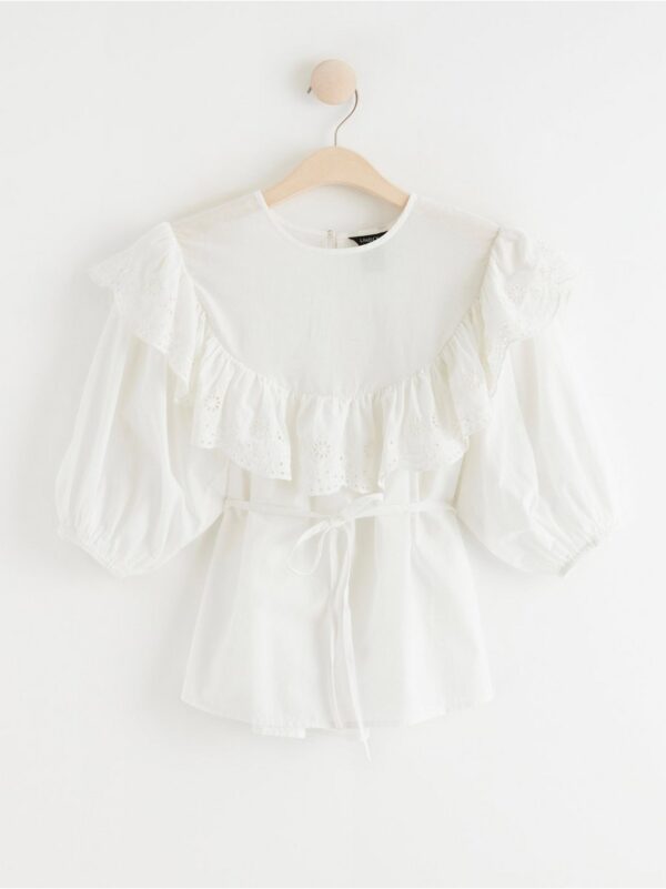 Blouse with flounce - 8415235-70