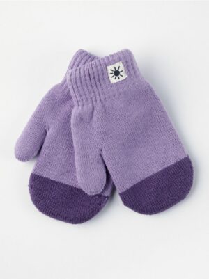 Double layer fine-knit mittens - 8415297-6927