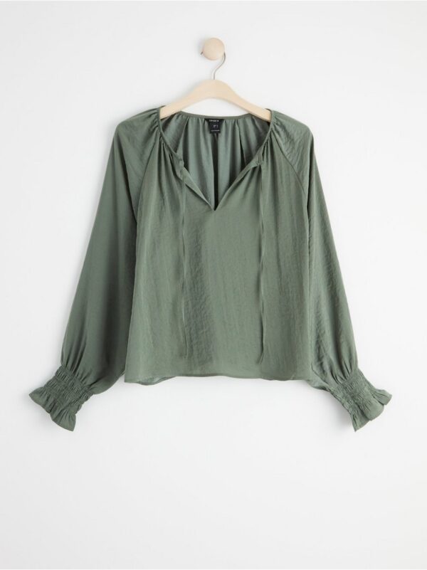 Satin blouse - 8415303-7212