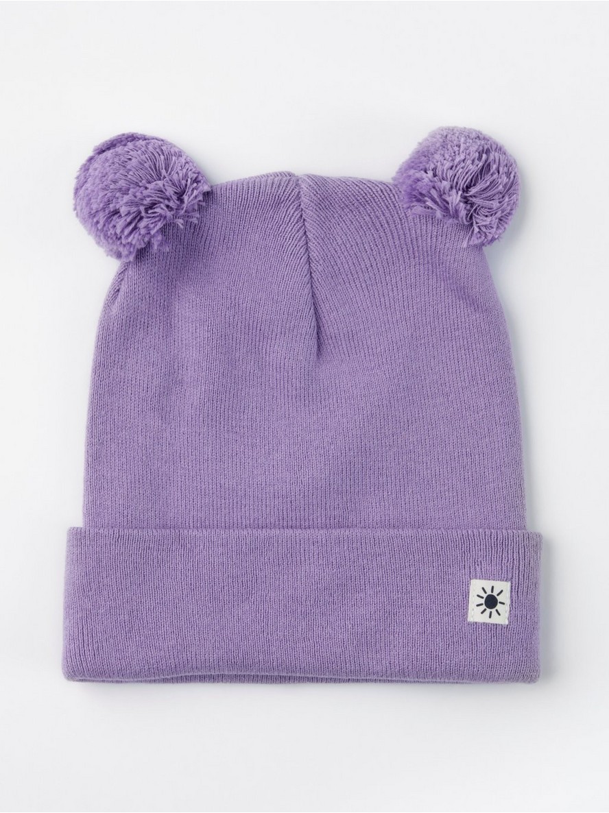 Kapa – Knitted beanie with pom poms