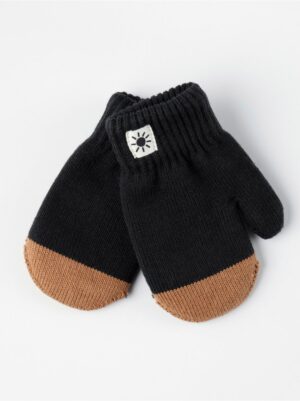 Double layer fine-knit mittens - 8415442-6959