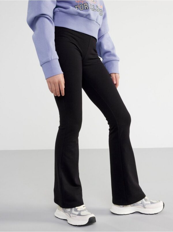 Flared trousers with brushed inside - 8416128-80