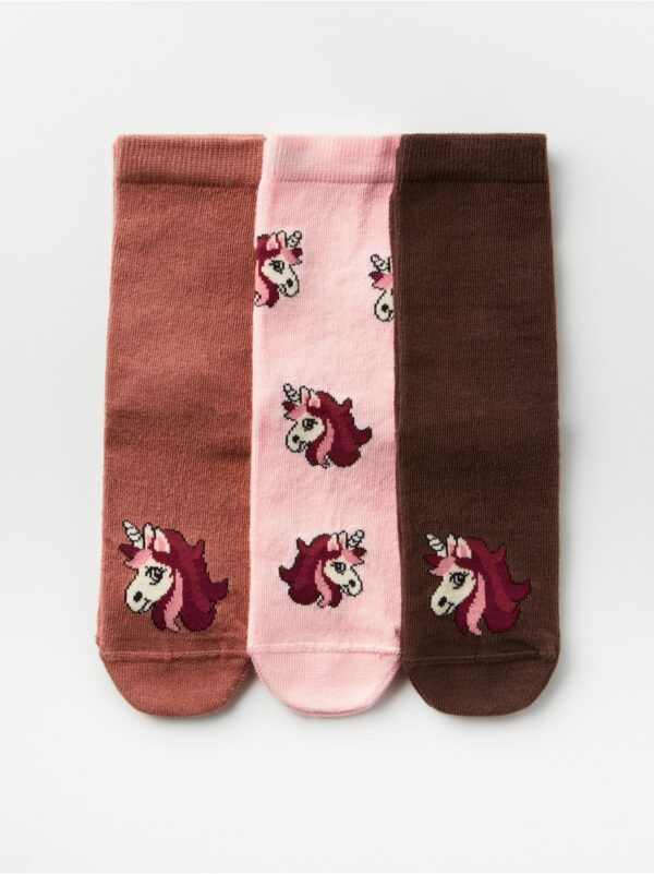 3-pack socks with unicorns - 8416393-215