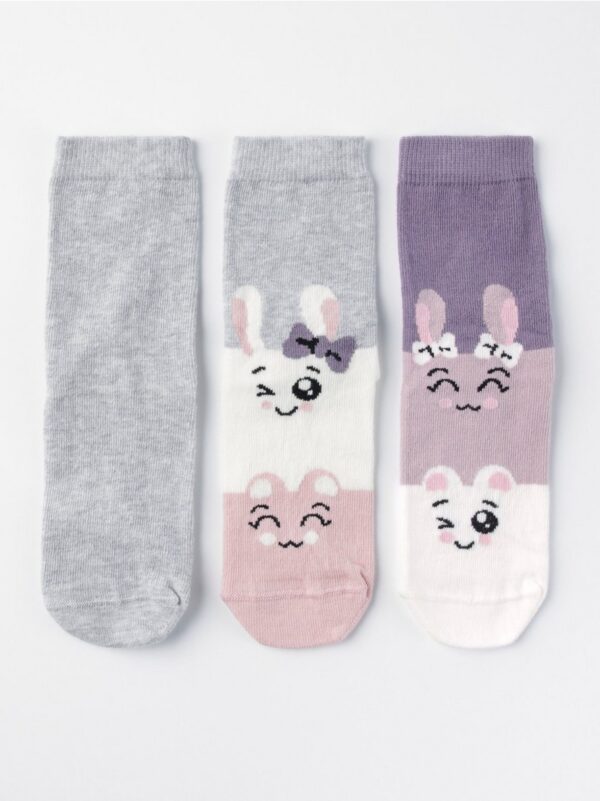3-pack socks with antislip - 8416505-2643