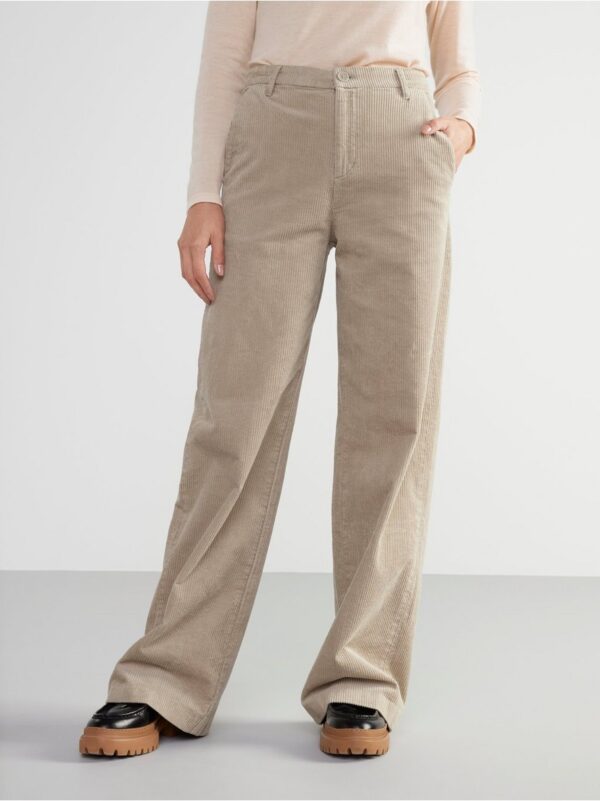 JACKIE Extra wide high waist corduroy trousers - 8417255-6402