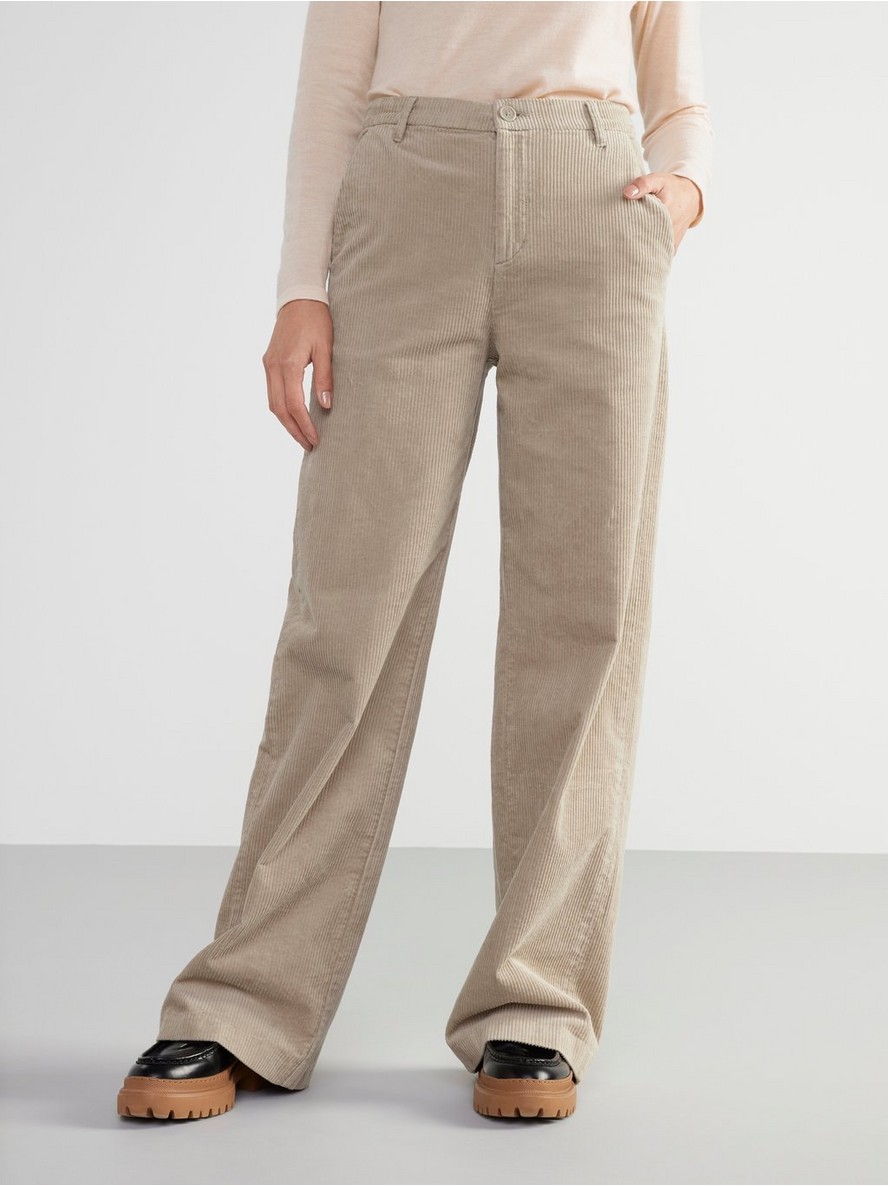 Pantalone – JACKIE Extra wide high waist corduroy trousers