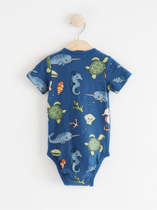 Wrap bodysuit with sea animals - 8417657-6732